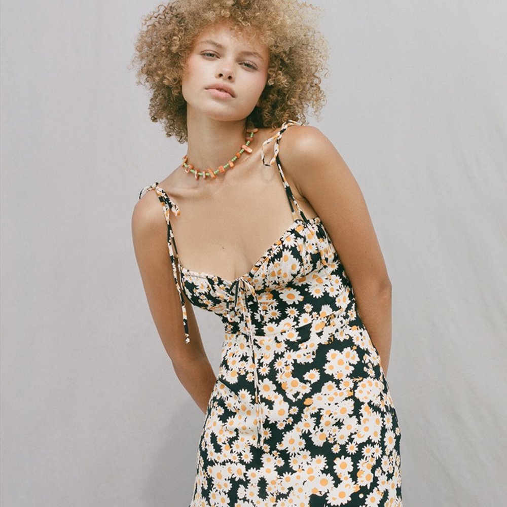 NWT Réalisation Par "The Devon" Dress in Flower Powder